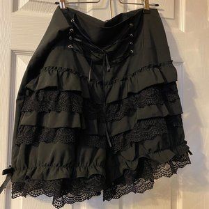 Women's Cute Gothic Ruffle Lace Pumpkin Cosplay Bloomer Shorts 3XL